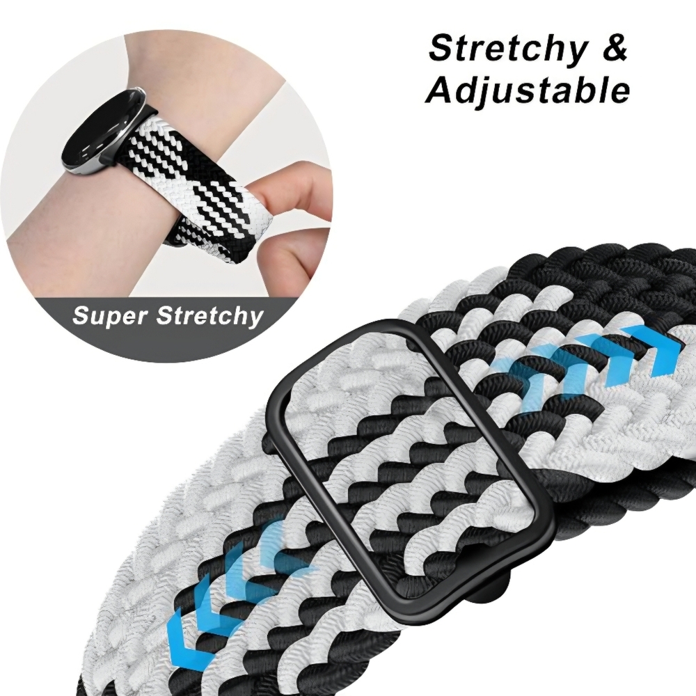 Braided 41mm Blackwhite New Compatible with Google Pixel Watch
